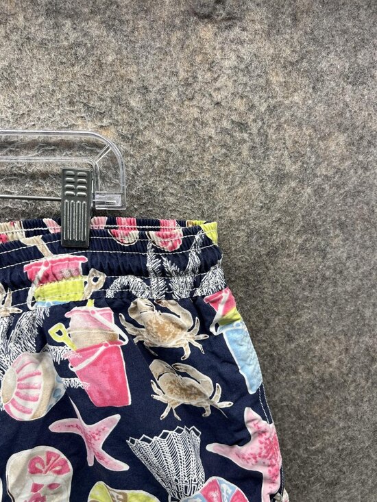 Vilebrequin Swim Trunks Mens 3XL Blue Crab Starfish Print Mesh Lined Drawstring main image 4